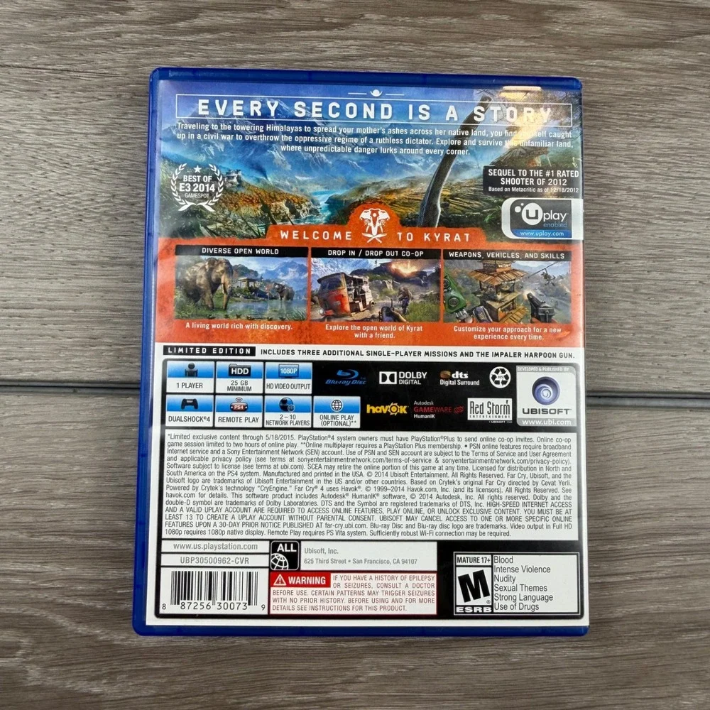 Ubisoft Far Cry 4 Limited Edition PlayStation 4 PS4 Action Shooter